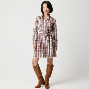 J. Crew NWT Tartan Mini Shirt-Dress Size 0